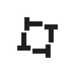 Rotation T letter logo design vector