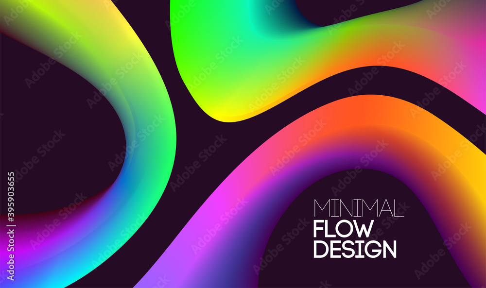 Aufkleber Moving colorful abstract background. Dynamic Effect. Vector Illustration. Design Template.