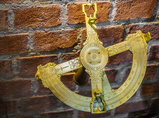 replica of a medieval astrolabe which is a navigation instrument capable of 43 different...