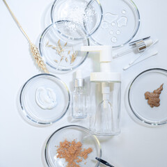 Eco-friendly cosmetics, oils and natural ingredients. Environmental concept