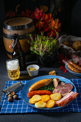 delicious oldenburger green cabbage with Pinkel sausage
