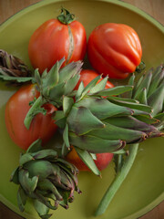 Artichokes and tomatoes
