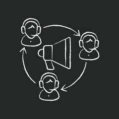 Change of speaker webinar chalk icon