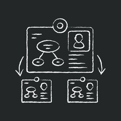 desktop sharing webinar chalk icon