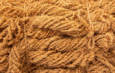 rope made from coconut coir waste which can be used as various kinds of handicrafts.

