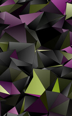 Fototapeta premium 3d Triangles, abstract background. Design wallpaper.