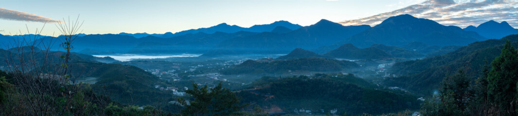 The famous Jin Long Shan mountain scape of middle Taiwan