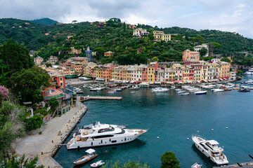 Fototapeta na wymiar Italy, Liguria, Portofino - 3 July 2020 - Suggestive glimpse of Portofino
