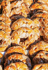 Tray with Neapolitan Christmas cookies called “Roccocò”.