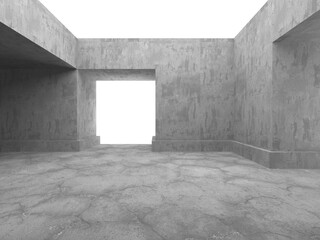 Abstract architecture interior background. Empty concrete room