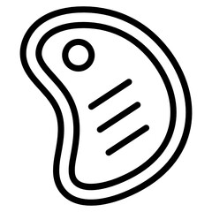 Fototapeta premium An icon design of beef steak in flat style 