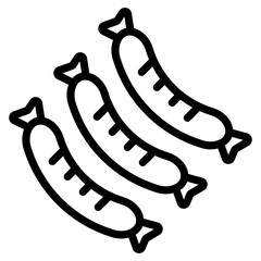 
Icon of sausages in editable flat style 
