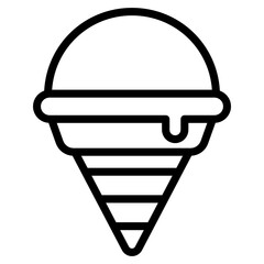 Fototapeta na wymiar Trendy flat icon of ice cream 