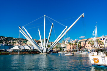 Italy, Liguria, Genova - 4 July 2020 - View of the Bigo of Genoa