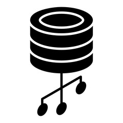 
Sitemap in glyph isometric icon 
