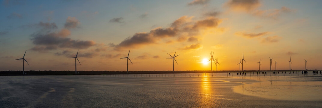 Sunset in Gaomei, Taichung Taiwan