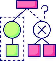 algorithm with error, color icon