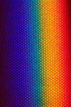 l'arcobaleno su un tessuto