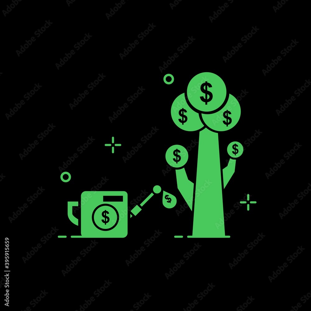 Poster money investment illustration idea. easy to edit with vector file. can use for all your creative con