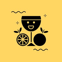 Orange juice simple illustration. Easy to edit with vector file. Can use for all your creative content. Especially abour food and drink.