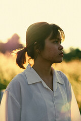 person in the sun
