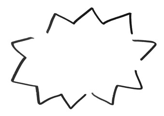 手書きの吹き出し　枠　フレーム
