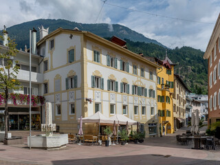 Beautiful glimpse of the old town of Silandro, South Tyrol, Italy, on a sunny day
