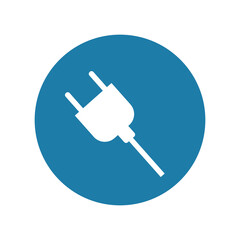 electrical plug web flat icon. illustration