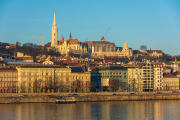 Fototapeta premium Széchenyi Chain Bridge and area in Budapest