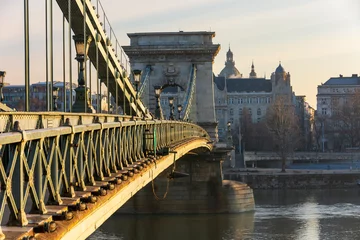 Széchenyi Chain Bridge and area in Budapest