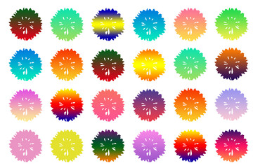 Corone di petali colorate