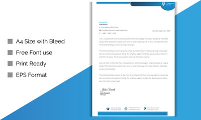 Attractive Minimal letterhead Template Design	