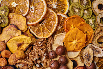 Mix of dried fruits and nuts