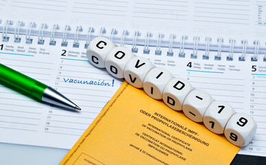 Calendar entry as a reminder for the Corona vaccination (in Spanish)