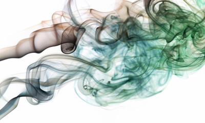 Transparent soft smoke swirls