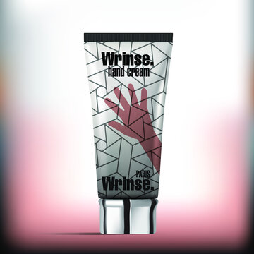 Cosmetics Tubes Mockup, Cosmetics Line, Cosmetics Packaging Design Template, Hand Cream Tube Luxury High End Cosmetics Design