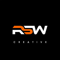 RSW Letter Initial Logo Design Template Vector Illustration
