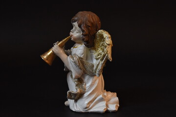 an angel with a flute
