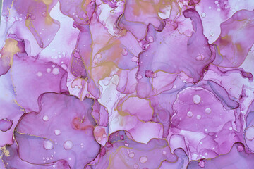 Fluid Art . Abstract colorful background, wallpaper. Mixing acrylic paints. Flowers and petals. Alcohol ink colors translucent