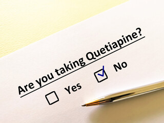 Fototapeta premium Questionnaire about psychiatry