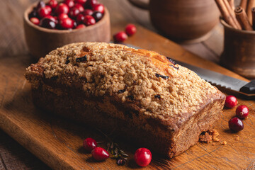 Loaf of Cranberry Orange Bread