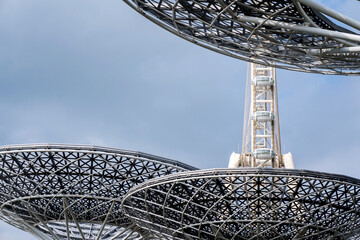 Dubai Ain Ferris wheel among the flying saucers