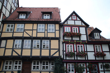 Obraz premium Fachwerkkunst in Quedlinburg