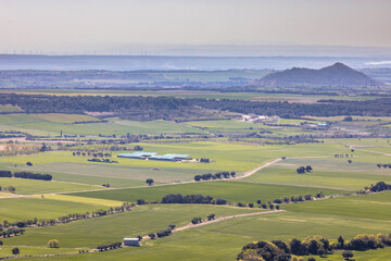 Fototapeta na wymiar Aerial view farmland Spain