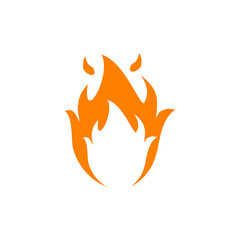 Fire icon logo design template