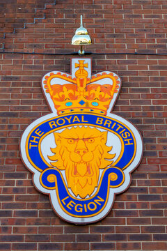 09/29/2020 Portsmouth, Hampshire, UK The Crest Of The Royal British Legion On The Side Of A British Legion Club