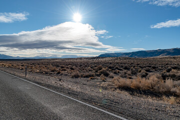 USA, NV, the 23 of November 2020, Nevada desert landscape. 
