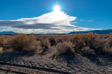 USA, NV, the 23 of November 2020, Nevada desert landscape. 
