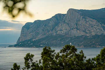 Fototapeta premium view of the mountains and the Black Sea Crimea
