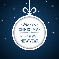 Naklejka na ściany i meble Happy New Year greeting card. Vector illustration.